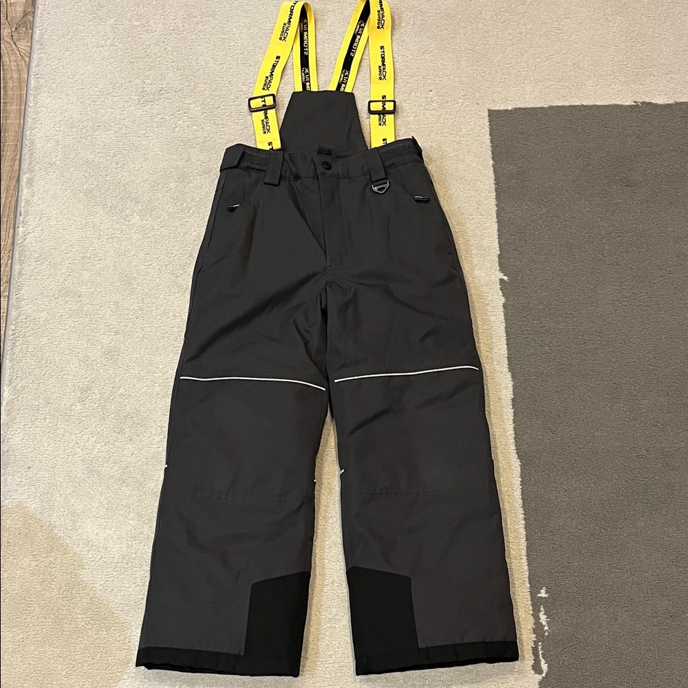 Stormpack Kids Black Overalls with Yellow Straps